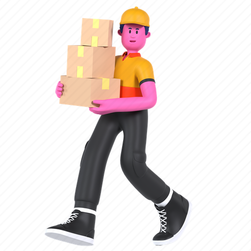 Stacks of package, busy, boxes, service, deliveryman, shipping, delivery 3D illustration - Download on Iconfinder