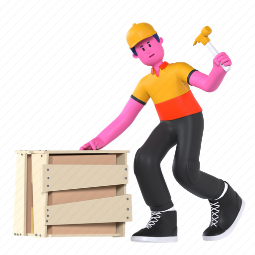 Wooden package, packing, protection, pallet, crate, shipping, delivery 3D illustration - Download on Iconfinder