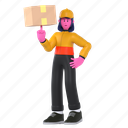 cool pose, deliveryman, box, pose, product, delivery, shipping, courier, package 