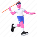javelin, throw, posing, spear, throwing, sport, athlete, competition, 3d character 
