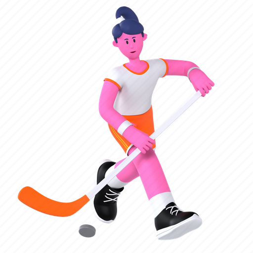 Hockey, stick, puck, ice, skating, sport, athlete 3D illustration - Download on Iconfinder