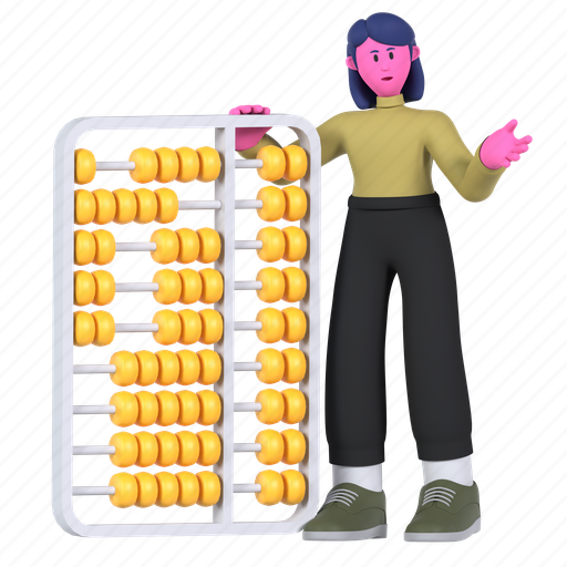 Big abacus, abacus, math, calculation, counting, university, college 3D illustration - Download on Iconfinder