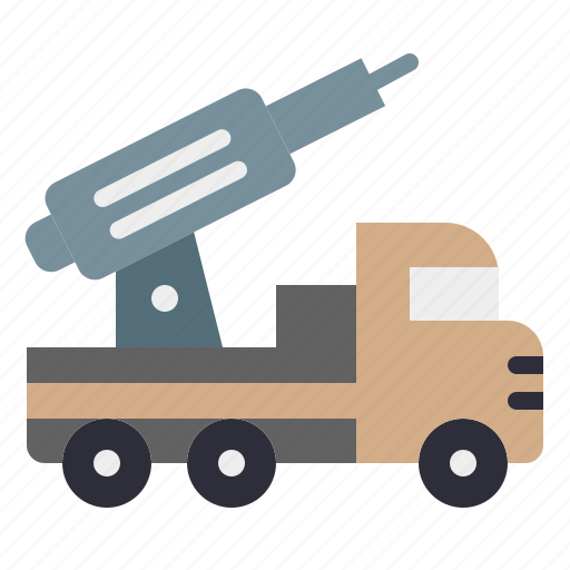 Rocket, launcher, missile, truck, vehicle, military icon - Download on Iconfinder