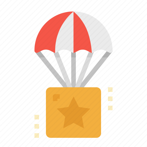 Boxes, delivery, package, parachute, storage icon - Download on Iconfinder