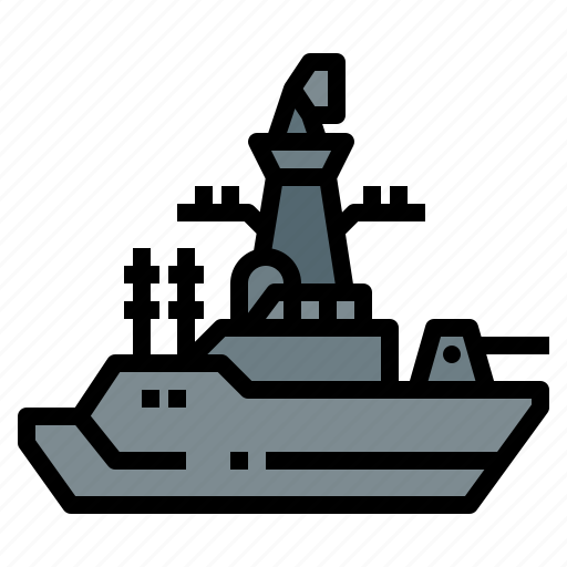 Military, ship, transportation, warship icon - Download on Iconfinder