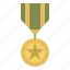 medal, bravery, military, army 