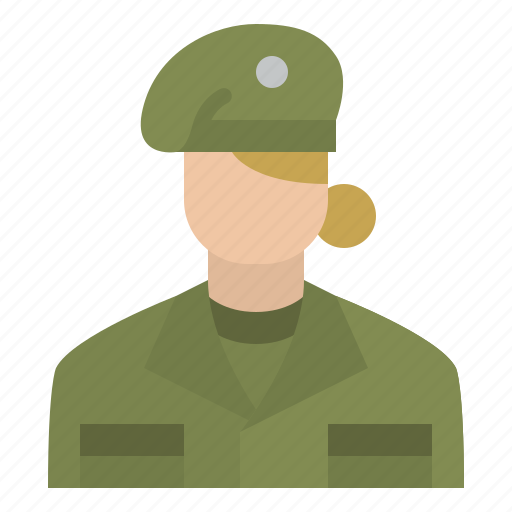 Soldier, military, woman, army icon - Download on Iconfinder