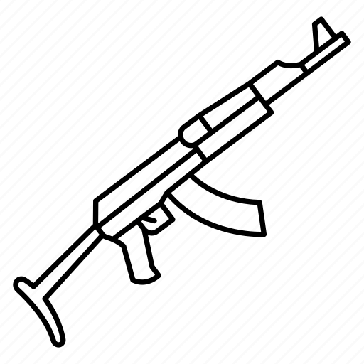 Gun, kalashnikov, rifle, weapon icon - Download on Iconfinder