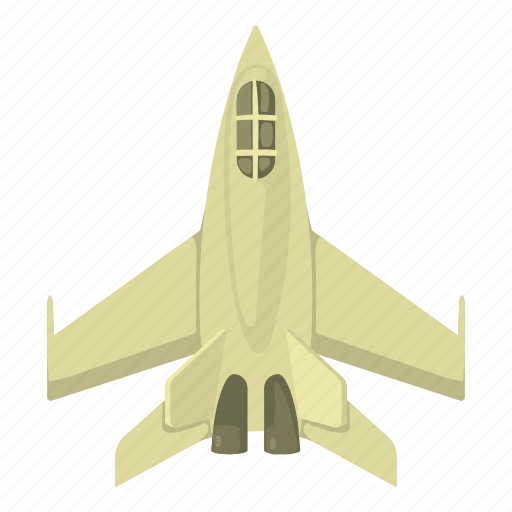 Cartoon, fighter, fly, jet, military, military jet, plane icon - Download on Iconfinder