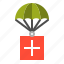 airdrop, army, delivery, military, parachute, supply 