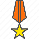 achievement, award, badge, pennant, prize, star