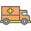 ambulance, car, medical, truck