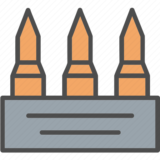 Ammo, bullet, cartridge, military, war, weapon icon - Download on Iconfinder