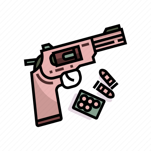 Bullet, danger, handgun, pistol, revolver, war, weapon icon - Download on Iconfinder