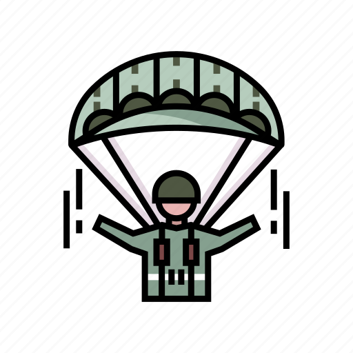 Airborne, army, military, parachute, paratrooper, skydiving, war icon - Download on Iconfinder