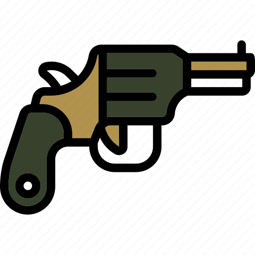 Gun, pistol, revolver, weapon, shooting, army icon - Download on Iconfinder