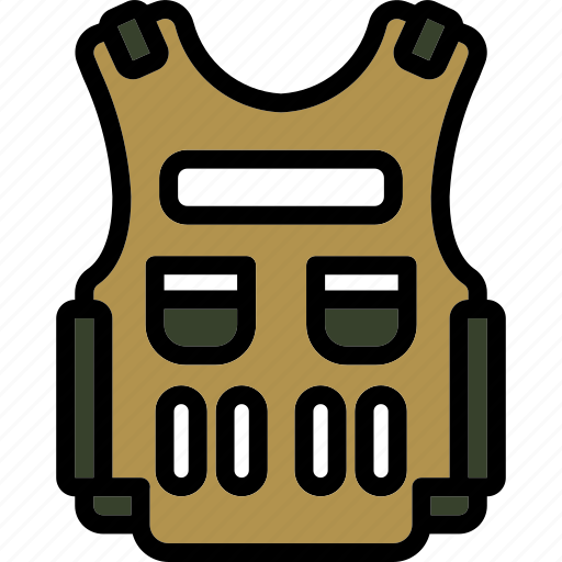 Army, bulletproof, jacket, military, vest, weapon icon - Download on Iconfinder