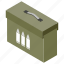 ammunition box, armoured case, bullet box, military weapon, war equipments 