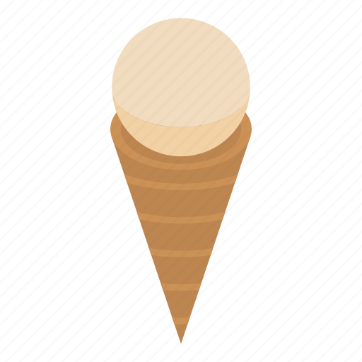 Cartoon, cream, food, ice, isometric, summer, vanilla icon - Download on Iconfinder