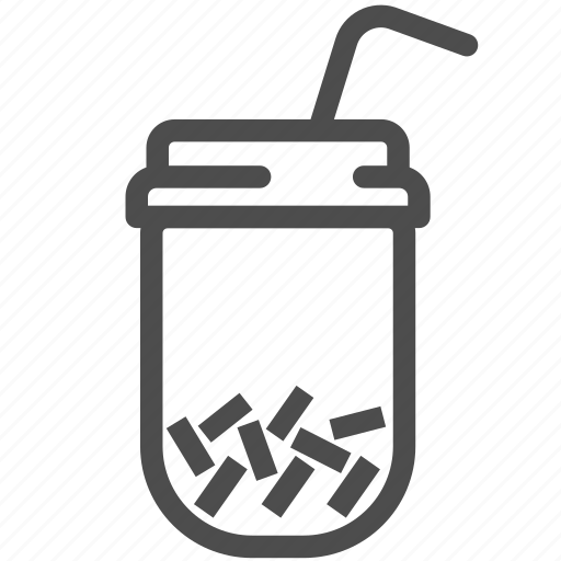 Beverage, bubble, bubble tea, cafe, drink, milk tea, pearl milk tea icon - Download on Iconfinder