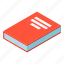 book, cartoon, cover, isometric, paper, red, school 