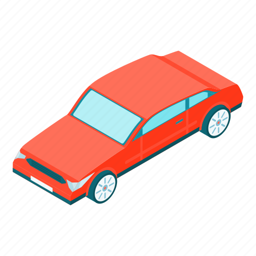 Car, cartoon, family, isometric, red, retro, silhouette icon - Download on Iconfinder
