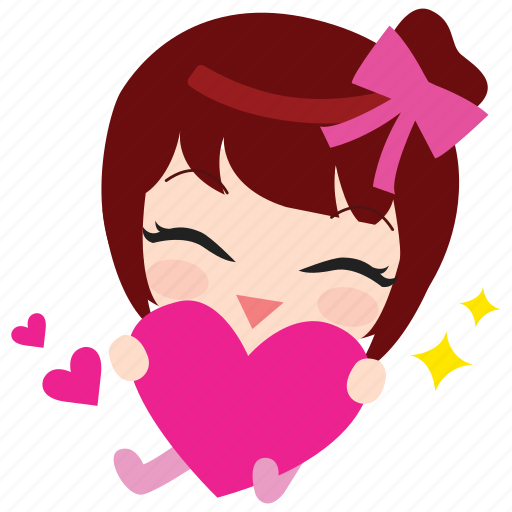 <3, cute, girl, heart, love, thankyou, emoticon icon - Download on Iconfinder