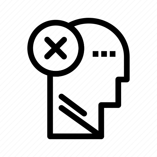Brain, failure, feature, head, human, mark, mind icon - Download on Iconfinder