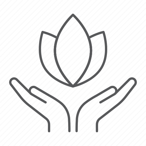 Hand, holding, hands, lotus, flower, yoga, meditation icon - Download on Iconfinder