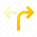 crossroads, arrow, sign, road, cross