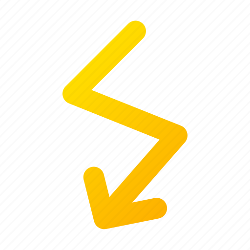 Zigzag, arrow, lighting, flash, down icon - Download on Iconfinder