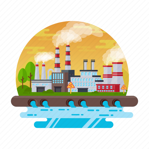Factory, industry, manufacturing plant, mill, production plant icon - Download on Iconfinder