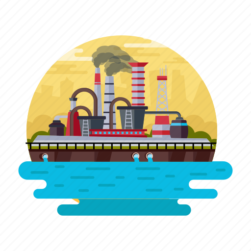 Factory, mill, production plant, industrial pollution, manufacturing plant icon - Download on Iconfinder