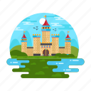 castle building, castle, fantasy palace, fort, royal building