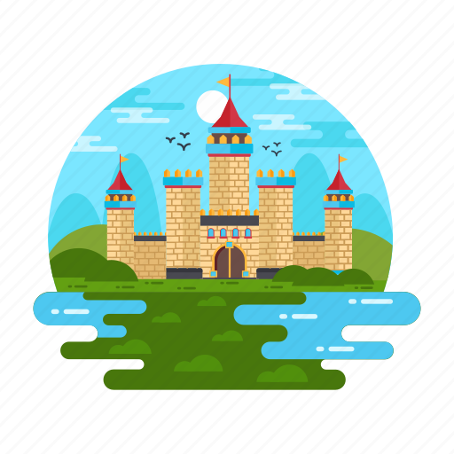 Castle building, castle, fantasy palace, fort, royal building icon - Download on Iconfinder