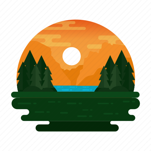 Nature view, nature landscape, summer landscape, sunset landscape, sunset view icon - Download on Iconfinder