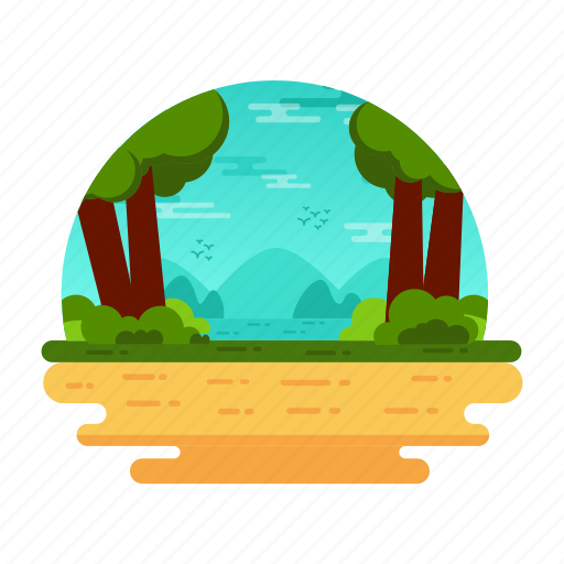 Summer landscape, nature view, scenery, nature landscape, riverside landscape icon - Download on Iconfinder