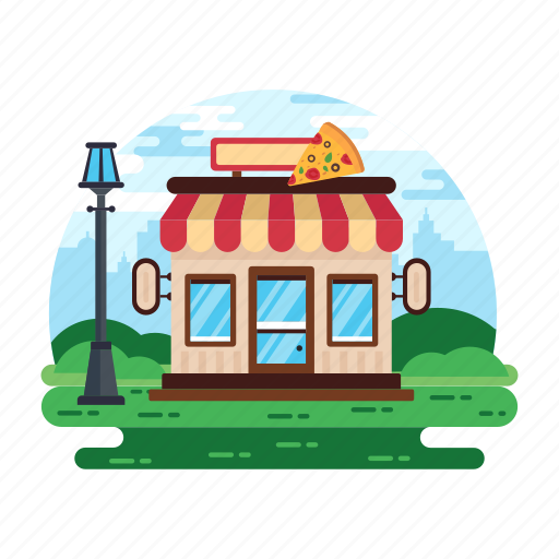 Pizza shop, pizza parlor, cafe, food shop, restaurant icon - Download on Iconfinder