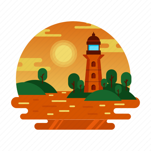 Nature view, lighthouse view, lighthouse sunset, lighthouse landscape, nature scene icon - Download on Iconfinder