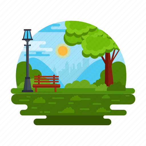 Nature view, public park, garden, park landscape, parkland icon - Download on Iconfinder