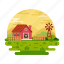 farmhouse, barn, country house, country home, cottage 