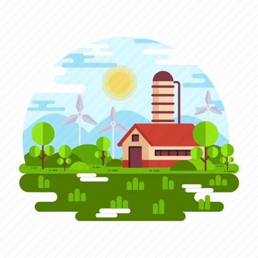 Country house, village landscape, rural area, countryside, farmhouse icon - Download on Iconfinder