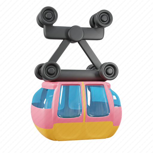 Car, vehicle, transportation, cableway, ropeway, travel 3D illustration - Download on Iconfinder