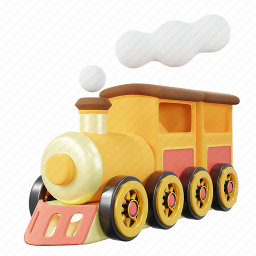 Train, vehicle, travel, railway, railroad, transportation 3D illustration - Download on Iconfinder