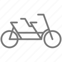 bicycle, bike, double, ride, wheel, cycling, tandem, tandem bike 