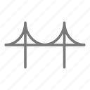 bridge, metal, road, suspension, wire