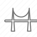 bridge, cross, metal, road, suspension, travel