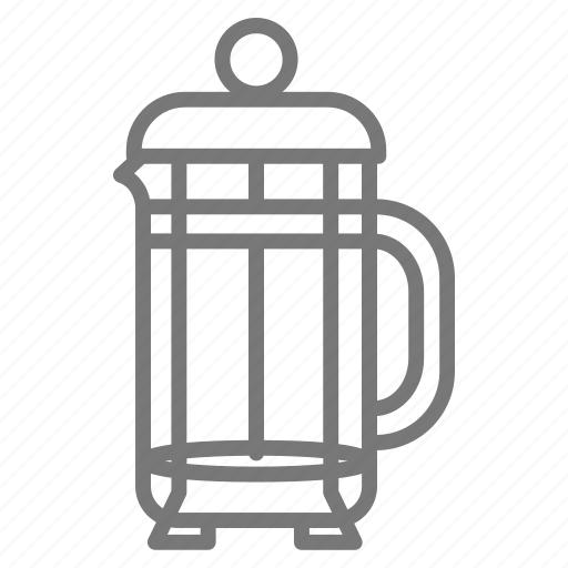 Coffee, french press, grounds, brew, coffee press icon - Download on Iconfinder