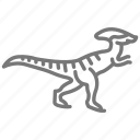 dinosaur, jurassic, parasaurolophus, prehistoric, reptile