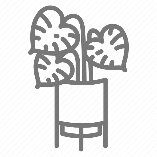 Houseplant, monstera, plant, stand, monstera plant icon - Download on Iconfinder